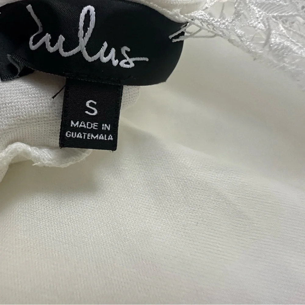 Lulus My Beloved Lace Maxi Dress Women Small White Keyhole Open Back Layer NWOT - Picture 5 of 5